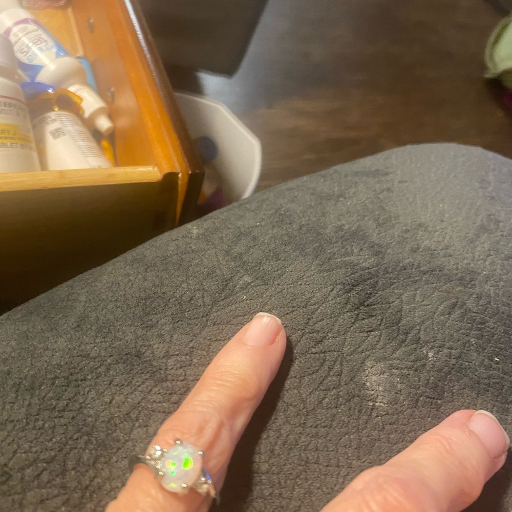 Elegant Silver Opal Ring